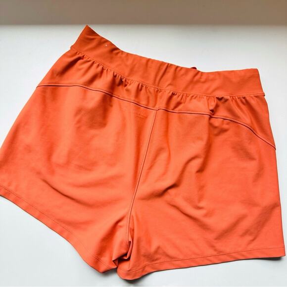 NEW OLD NAVY Rust Orange PowerSoft Workout Gym Running Mini Drawstring Shorts M - Picture 4 of 14